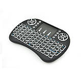 Бездротова клавіатура i8 Mini Black c мульти-підсвічуванням English Language, фото 2