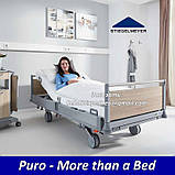 Медична електрична ліжко для лікарень з регульованою висотою Stiegelmeyer Puro Hospital Bed, фото 2