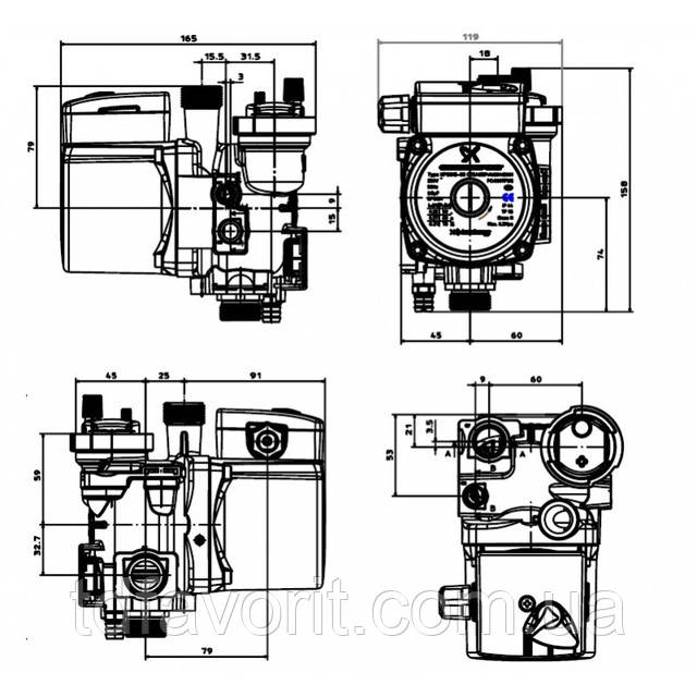 Циркуляционный насос SIME, Beretta, Immergas, Hermann, Demrad, Zoom, Bosh, Rocterm DO 400