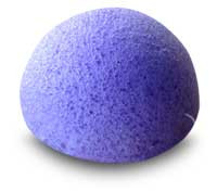 Губка Konjac конняку фіолетова для вмивання, м'якого пиллинга, масажу, фото 1