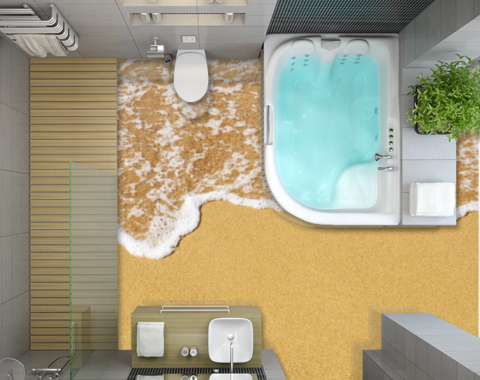 Наклейка для створення 3D підлоги 2 х 2 м (під замовлення будь-який розмір) із захисною ламінацією (БП-pol_mp023)