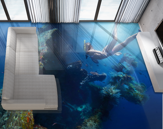 Наклейка для створення 3D підлоги 2 х 2 м (під замовлення будь-який розмір) із захисною ламінацією (БП-pol_wt027)