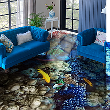 Наклейка для створення 3D підлоги 2 х 2 м (під замовлення будь-який розмір) із захисною ламінацією (БП-pol_wt033), фото 5