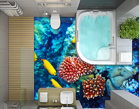 Наклейка для створення 3D підлоги 2 х 2 м (під замовлення будь-який розмір) із захисною ламінацією (БП-pol_wt041), фото 5