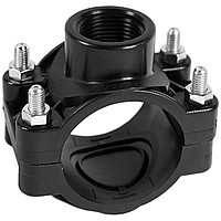 Хомут врізний PN10 50х3/4 (чорний) Unidelta