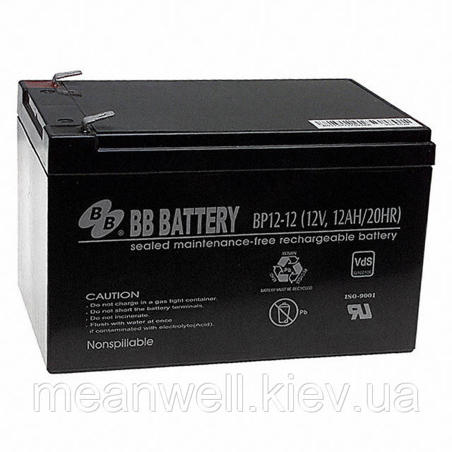 Акумуляторна батарея B.B. Battery BP12-12 / T2 12в, 12Ач (AGM)