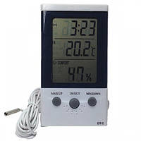 Термометр-Гигрометр DT-3 с дополнительным выносным датчиком температуры и часами
