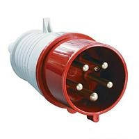 Вилка силова переносна 025 32А 5 штирів IP44 220-415v GAV 528