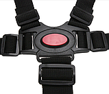 Ремені безпеки для коляски Чорний з червоною кнопкою (05028), фото 2