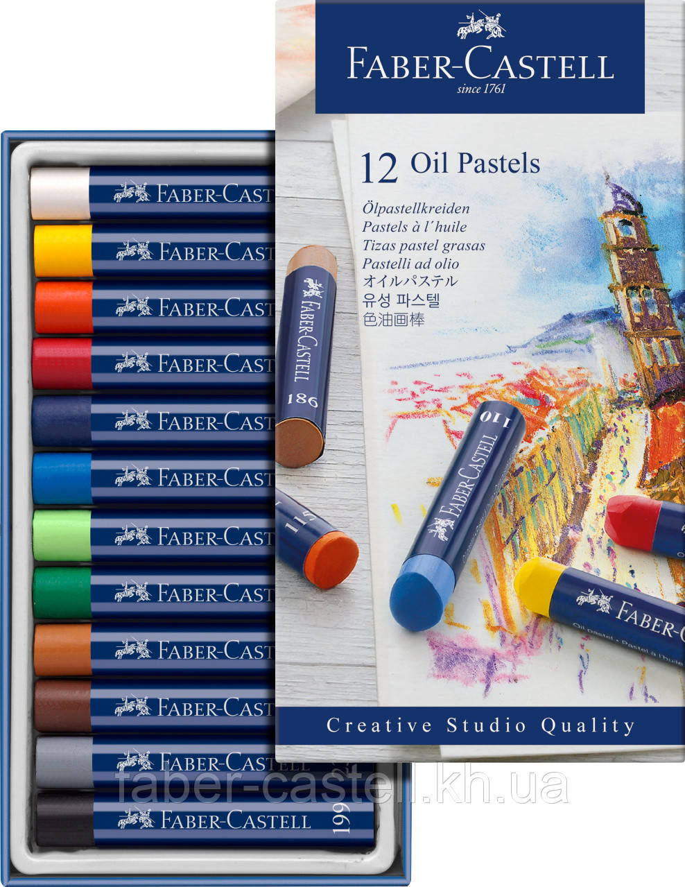 Набір олійних пастелей Faber-Castell Oil Pastels, 12 кольорів, 127012