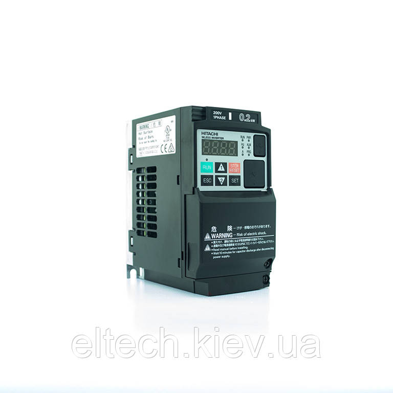 Частотний перетворювач для електродвигуна. Перетворювач частоти Hitachi. WL200-002SFE; 0,2кВт, 220В., фото 1