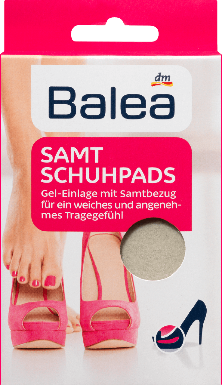 Протиковзні оксамитові подушечки для взуття Balea Samt Schuhpads, 1 пара.