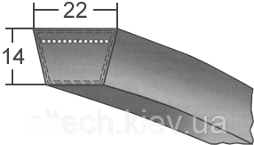 Клинові приводні ремені профіль C (В)