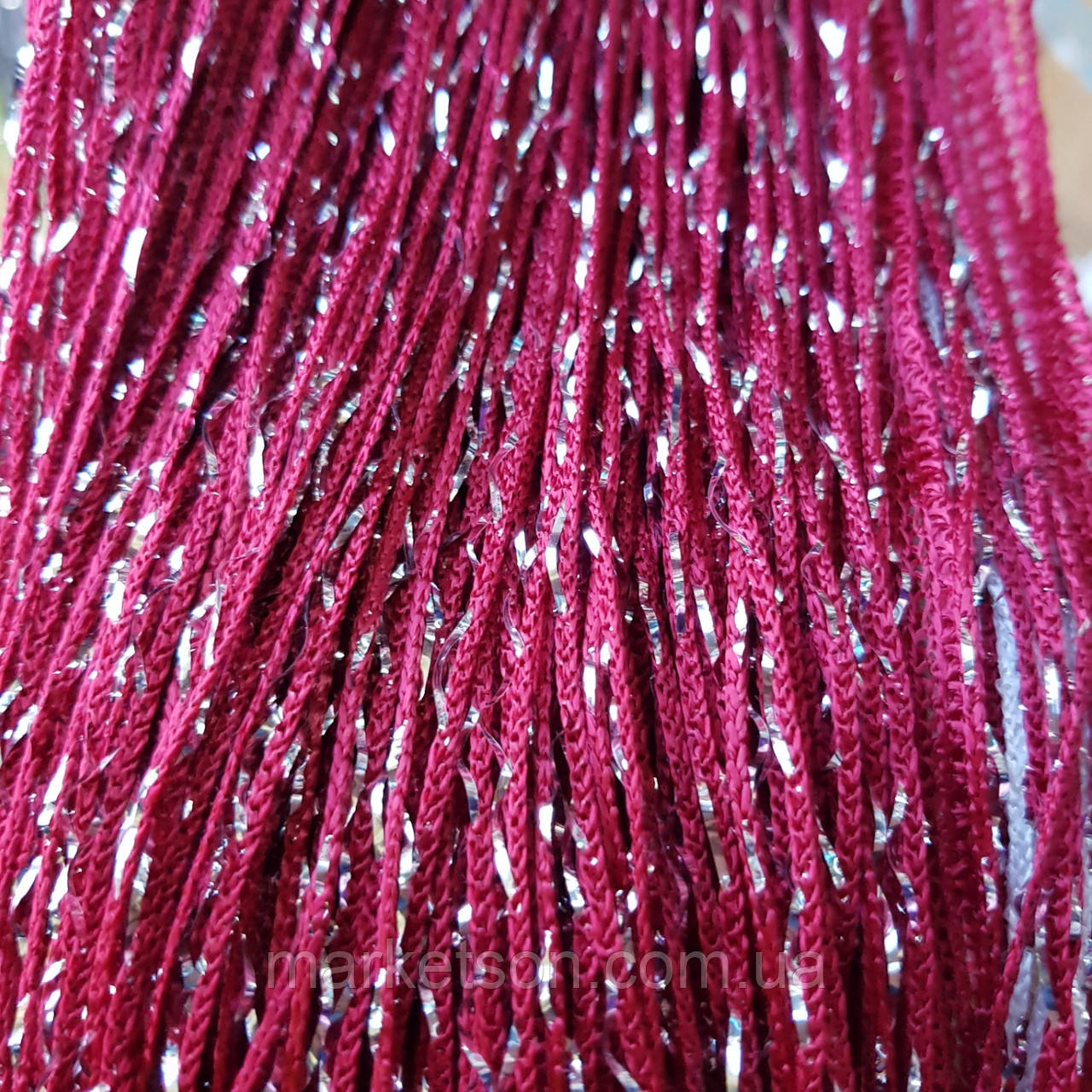 Штори нитки кисея веселка, дощ, локшина з люрексом