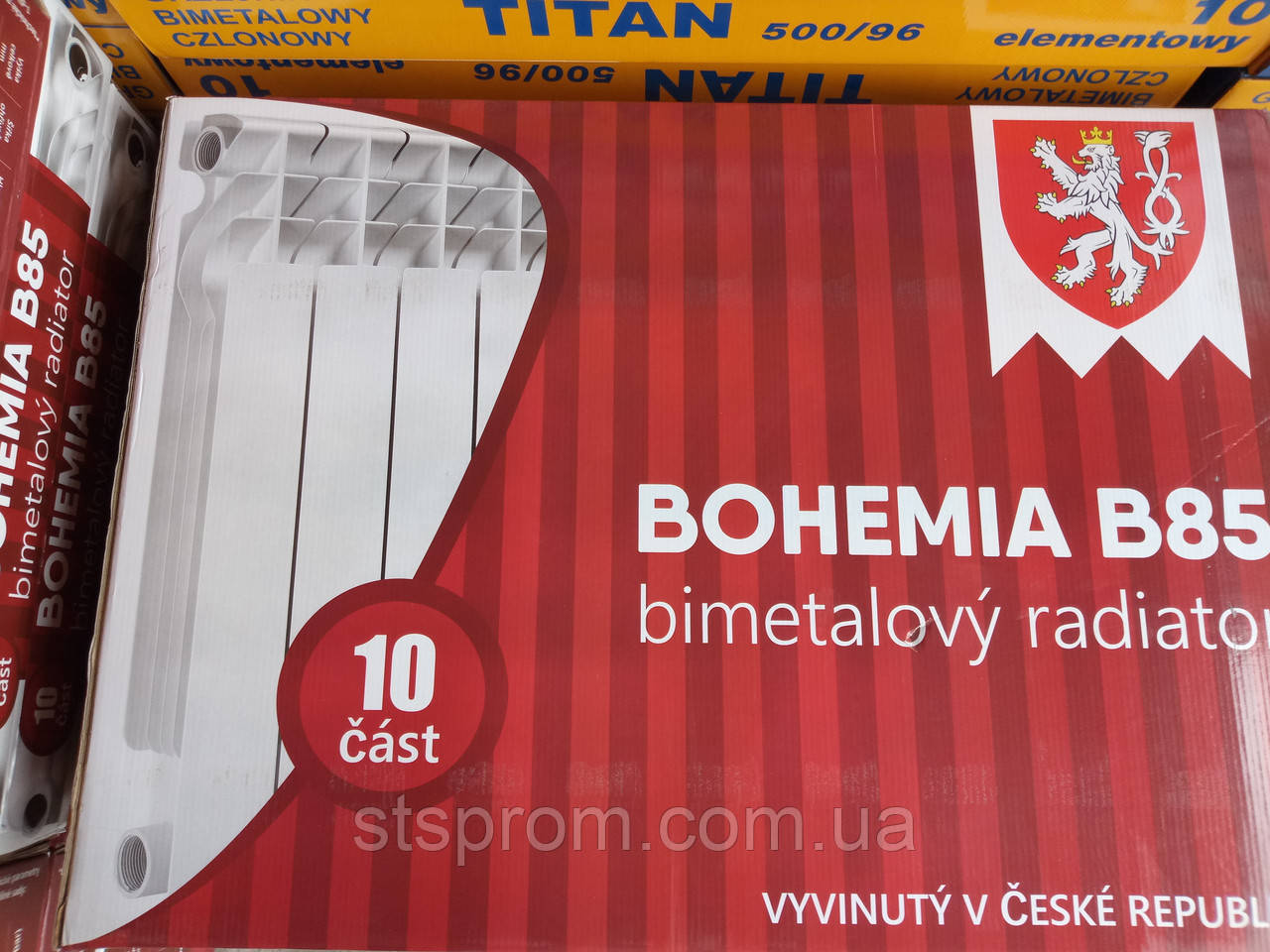 Радіатор біметалевий Bohemia B85, Богемія 500/85, Чехія