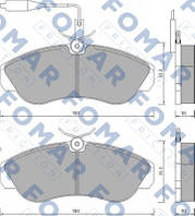 Колодки тормозные передние Citroen Jumper 94-01; Ducato 99-01; Boxer 94-99 Fomar