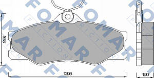 Колодки гальмівні передні VW Transporter 85-92 Fomar