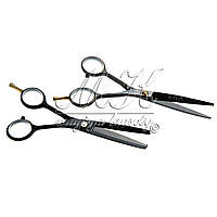 Набір ножиць для стриження та філірування "Естет", чорний