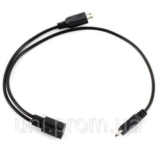 Micro USB микро кабель Y сплиттер дополнительное питание, цена 220 грн ...