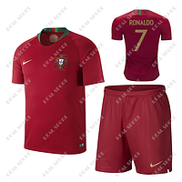 Дитяча футбольна форма Збірної Португалії ЧС 2018, Роналдо №7. Основна XL (зріст 158-162 см)
