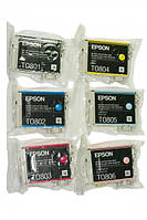 Комплект оригинальных картриджей Epson T0801 - T0806