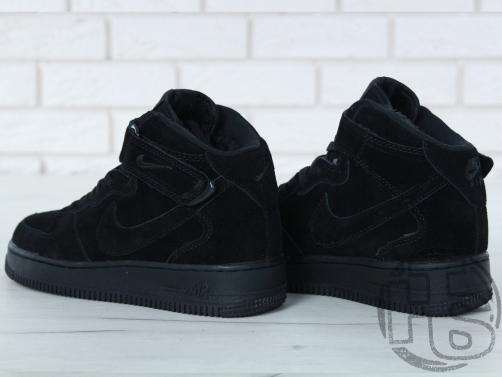 Nike Air Force 1 Mid Suede Triple Black 315123 036 ID 787137148 2519 Prom.ua