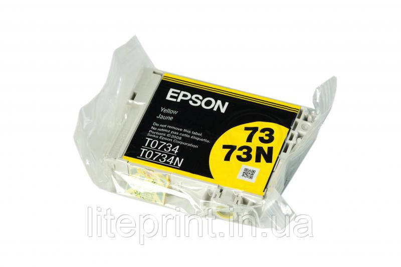 Оригінальний картридж Epson T0734, Yellow