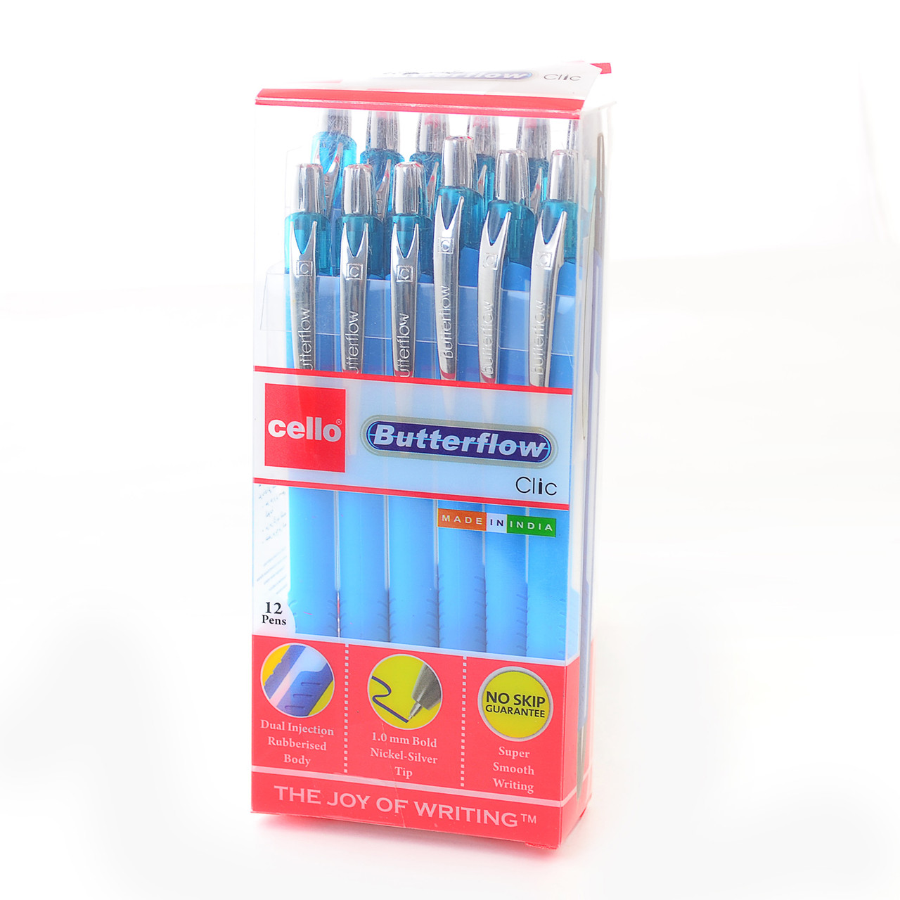 Ручка шар/масл "Butterflow Clic" синяя 0,7 мм "CELLO" - фото 2 - id-p787147300