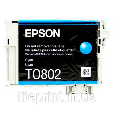 Оригінальний картридж Epson T0802, Cyan