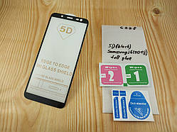 5D захисне скло для Samsung Galaxy J6 (2018) J600 — чорне з повним проклеюванням