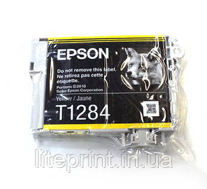 Оригінальний картридж Epson T1284, Yellow