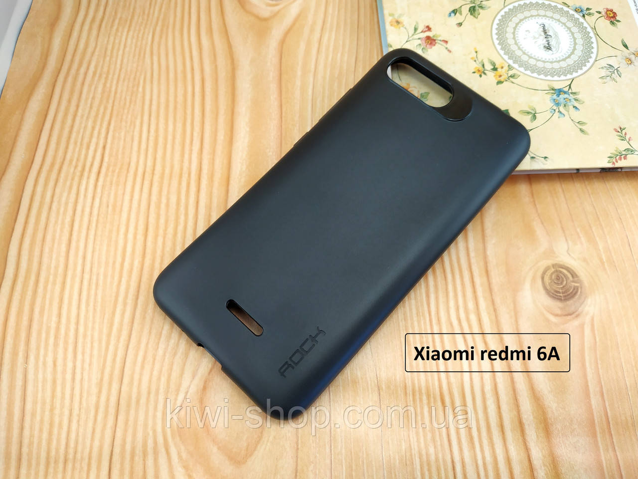 Чорний матовий чохол бампер "Rock" для Xiaomi redmi 6A — термополіуретан