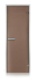Алюмінієві двері для хамаму бронза 70/190 алюміній