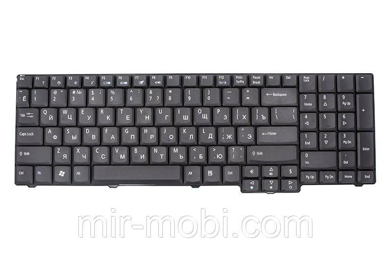 Клавiатура для ноутбука ACER Aspire 6530, eMachines E528 чорний, без фрейма