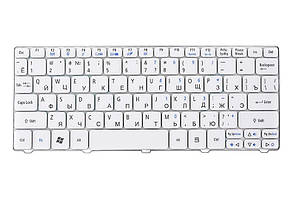 Клавiатура для ноутбука ACER Aspire One 521, eMachines 350 бiлий, без фрейма