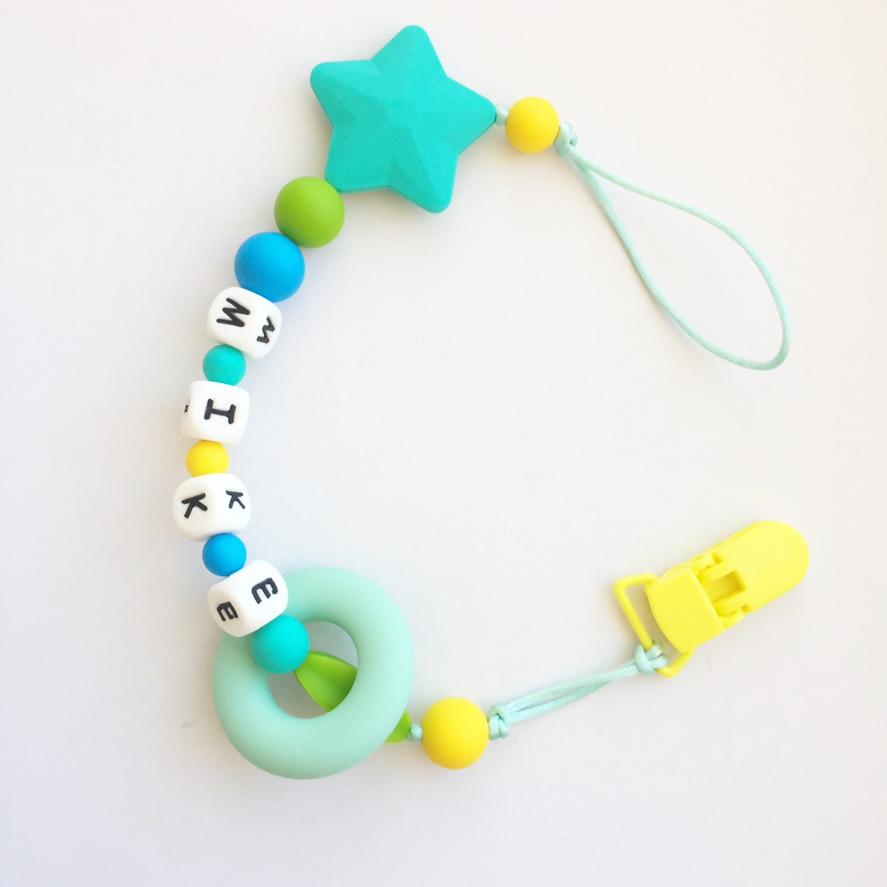 Іменний тримач для пустушки, для соски силіконовий, фото 1