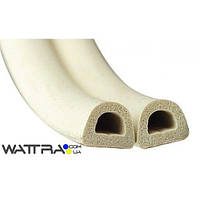 Ущільнювач (D-профіль, 9х7,5 мм білий, 100 м) самоклейна стрічка Stomil Sanok SD-1./4