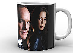 Кухоль Geek Land білі Агенти Щ.И.Т Agents of S.H.I.E.L.D. агенти на чорному тлі AS.02.001