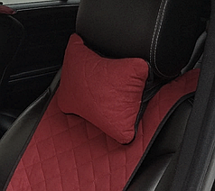 Подушка на підголівник бордова