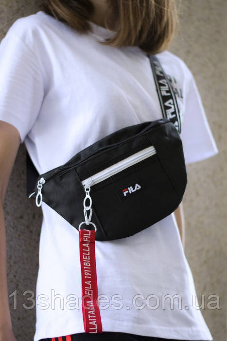 Бананка , поясна сумка Fila ,чорна, фото 1