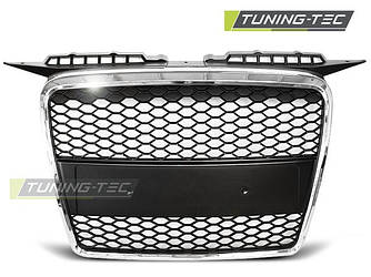 Решітка радіатора тюнінг Audi A3 8p (05-08) стиль RS хром