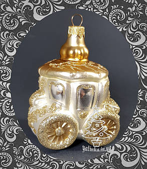 Скляна ялинкова іграшка Карета 309/з-1, фото 2