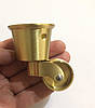 Колесо меблеве поворотне KM-RR-88 Gold Brass класика, латунь, фото 6