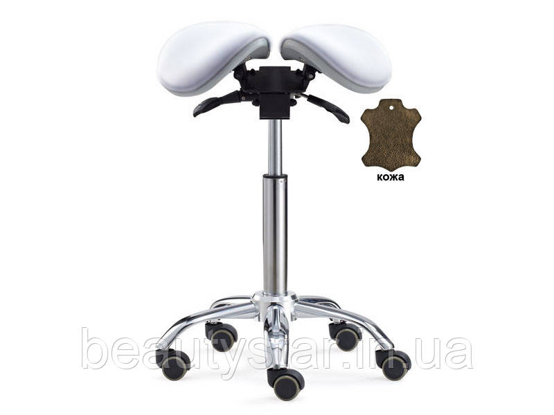 Стілець Сідло косметологічний з розсувним сидіння BS-6025-N з регулюванням висоти Бежевий, фото 1