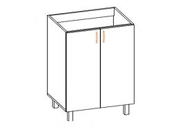 Тумба пiд мийку в кухню з МДФ 60НМ Паула Мебель Сервіс