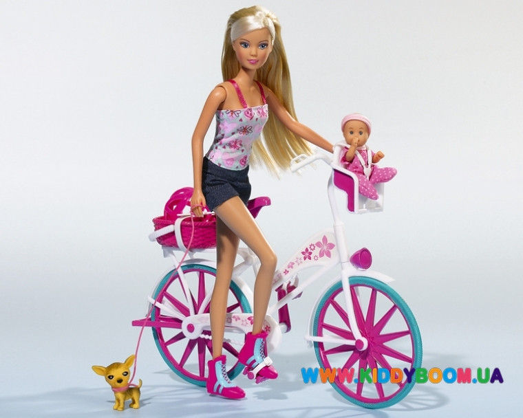 Ляльковий набір Штеффі з дитиною на велосипеді Steffi & Evi 5739050