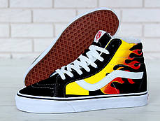 Кеди Vans SK8 - Hi. Winter Edition FIRE з хутром, зимові вансы. ТОП Репліка ААА класу., фото 3