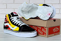 Кеди Vans SK8 - Hi. Winter Edition FIRE з хутром, зимові вансы. ТОП Репліка ААА класу., фото 2