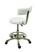 Стулья мастера, стул со спинкой для косметолога стульчик для стоматолога в белом цвете