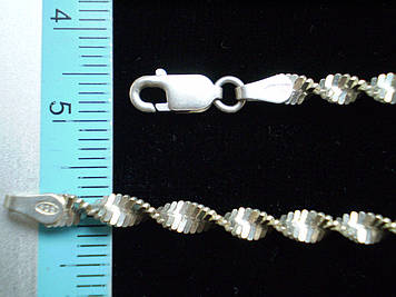 Цепочка Серпантин белая 50 см